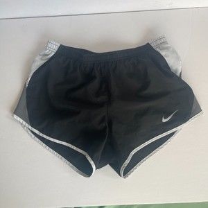 Women Nike Tempo Running Shorts Dri-fit Inner Panty Black White Small